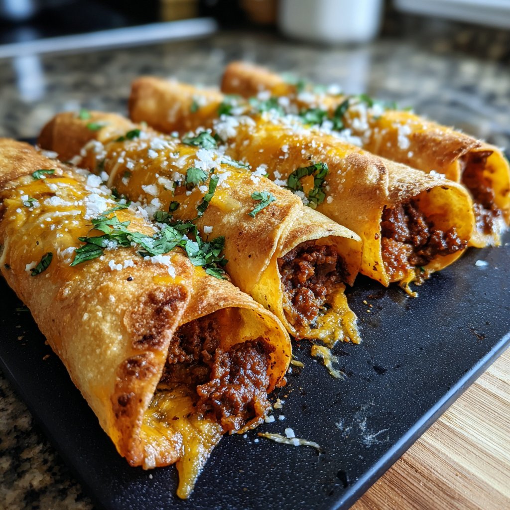 Super Bowl Food Baked Taquitos