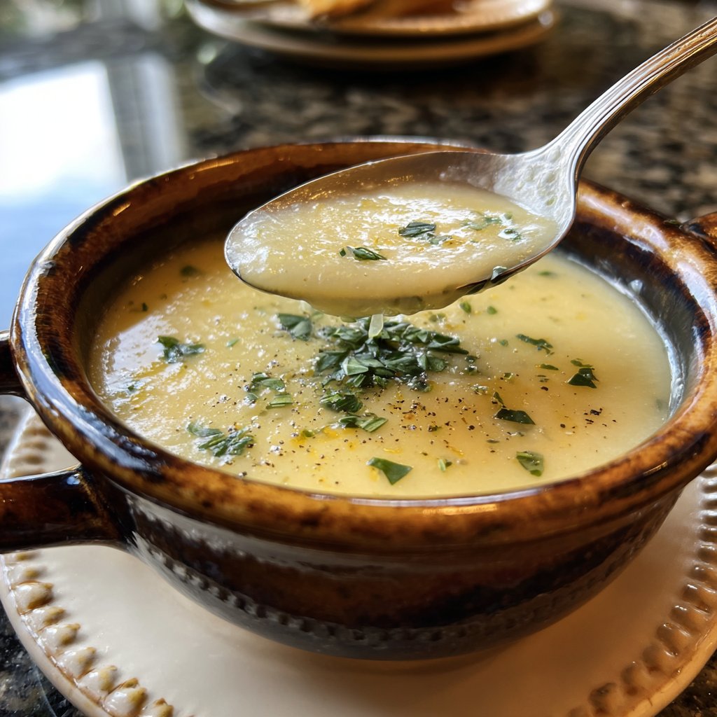 Creamy Lemon White Bean Soup Bowl
