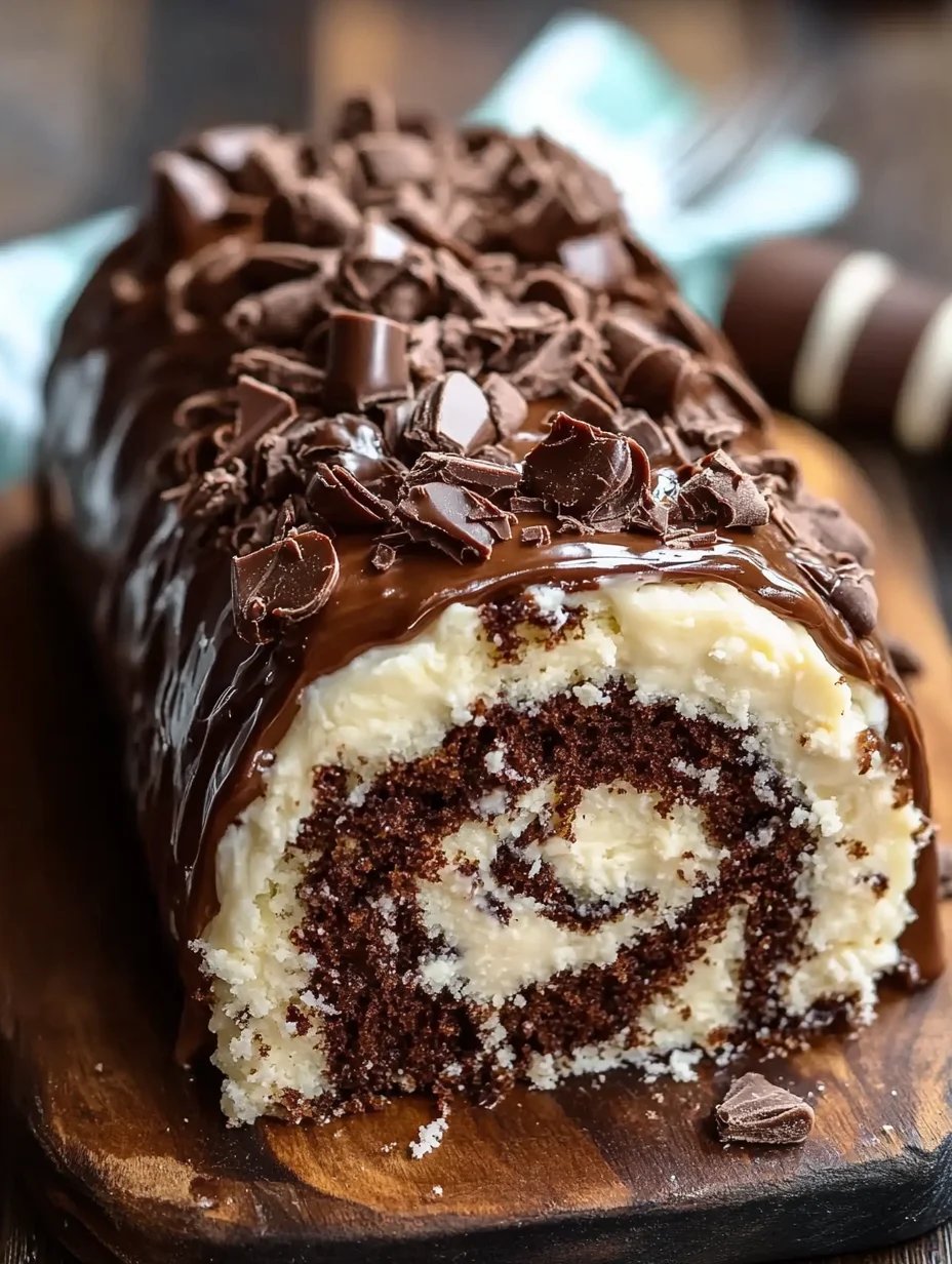 Decadent German Chocolate Roll Cake