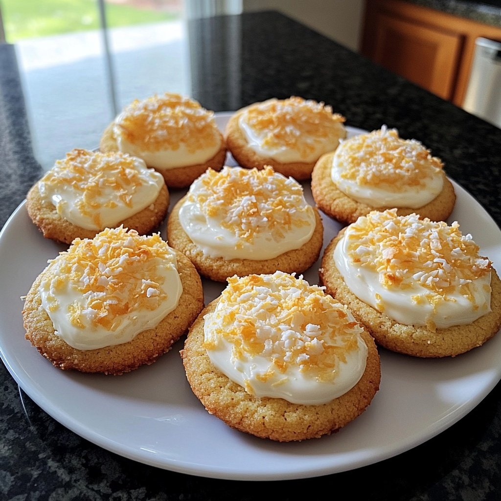 Lemon Coconut Cheesecake Cookies