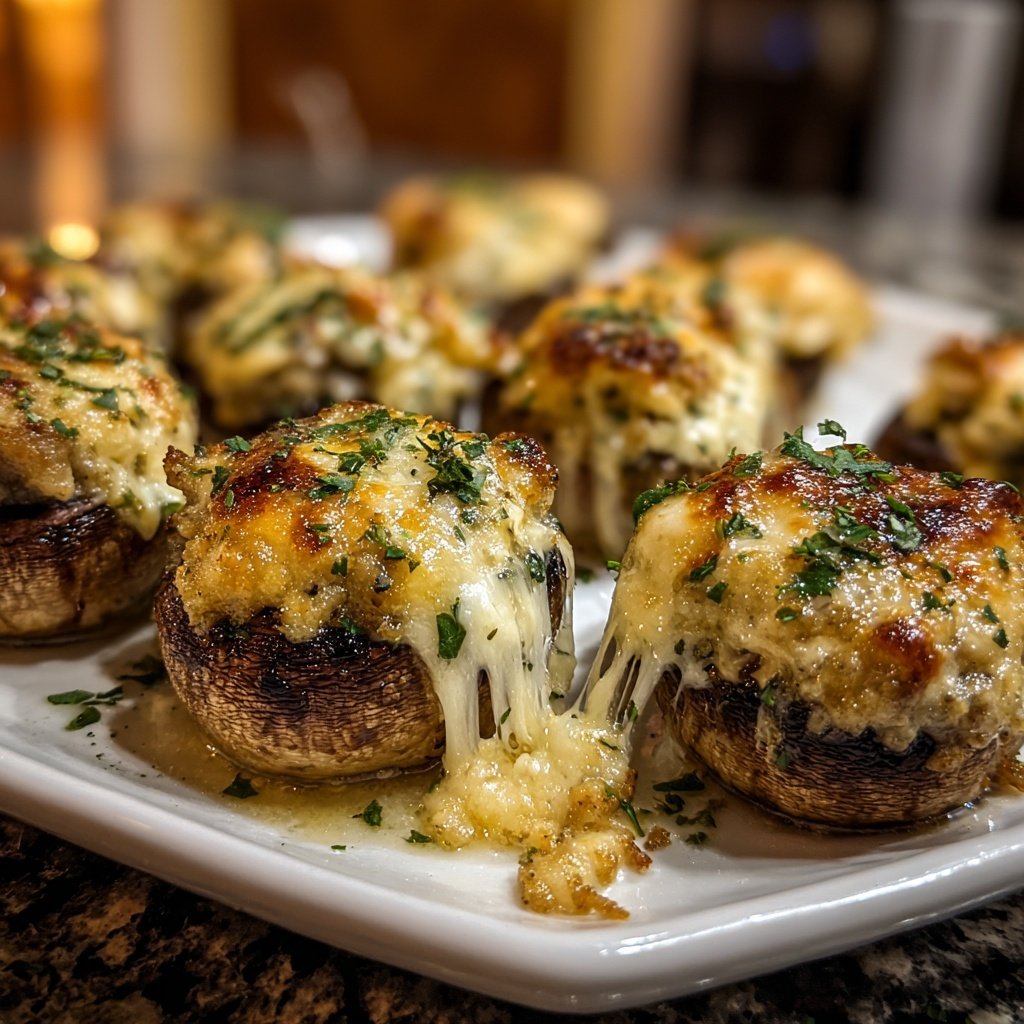 Super Bowl Food Stuffed Mushrooms