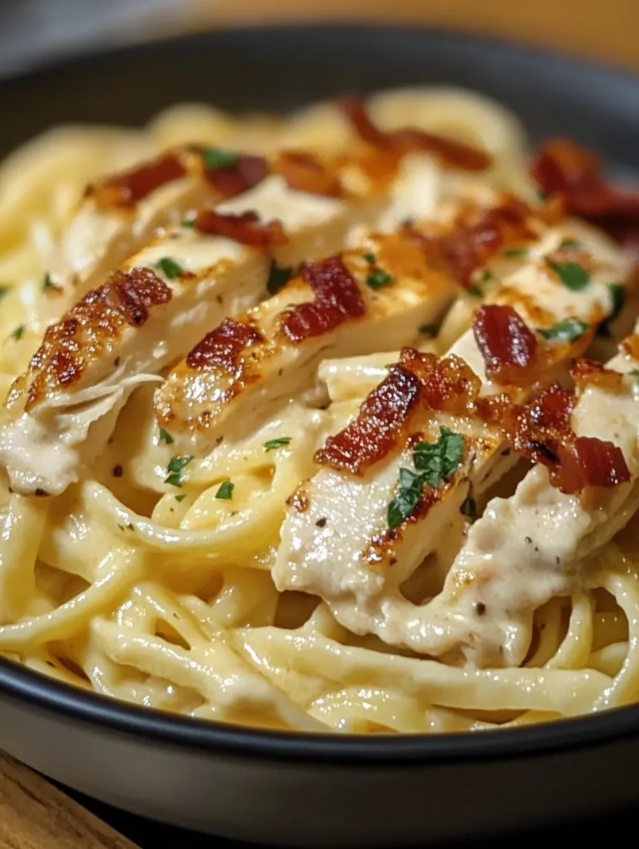 Creamy Chicken Bacon Ranch Pasta