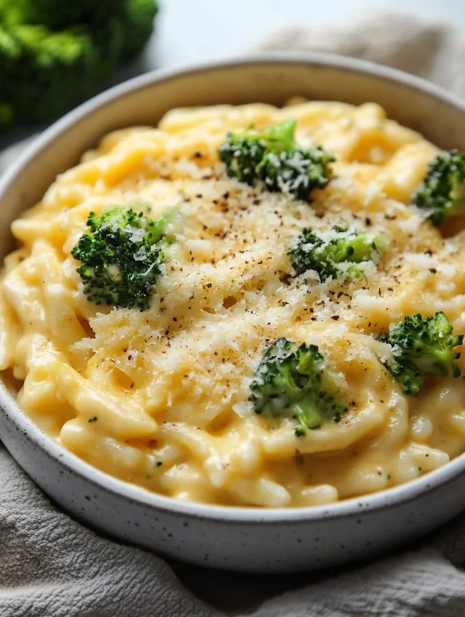 Creamy Broccoli Cheddar Orzo
