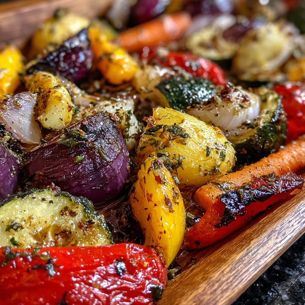 Garlic Herb Roasted Vegetable Tray
