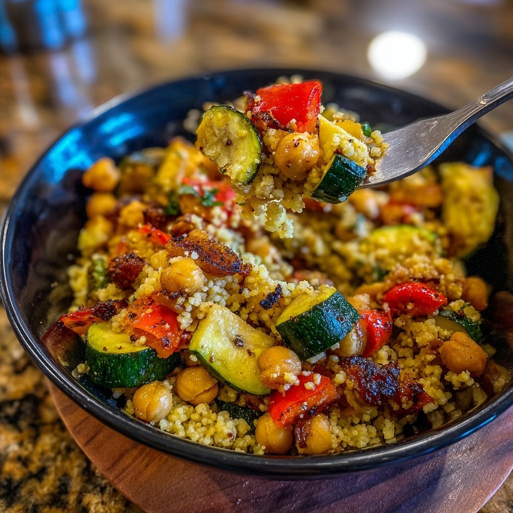 Roasted Veggie Chickpea Couscous