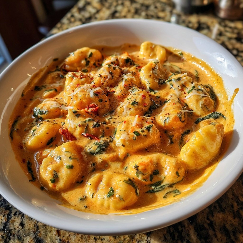 Romantic Creamy Tuscan Gnocchi