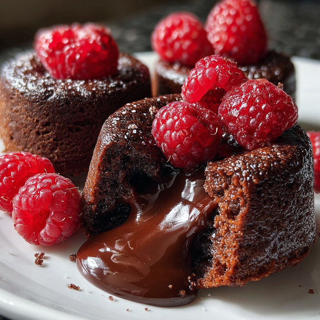 Chocolate Raspberry Lava Cakes