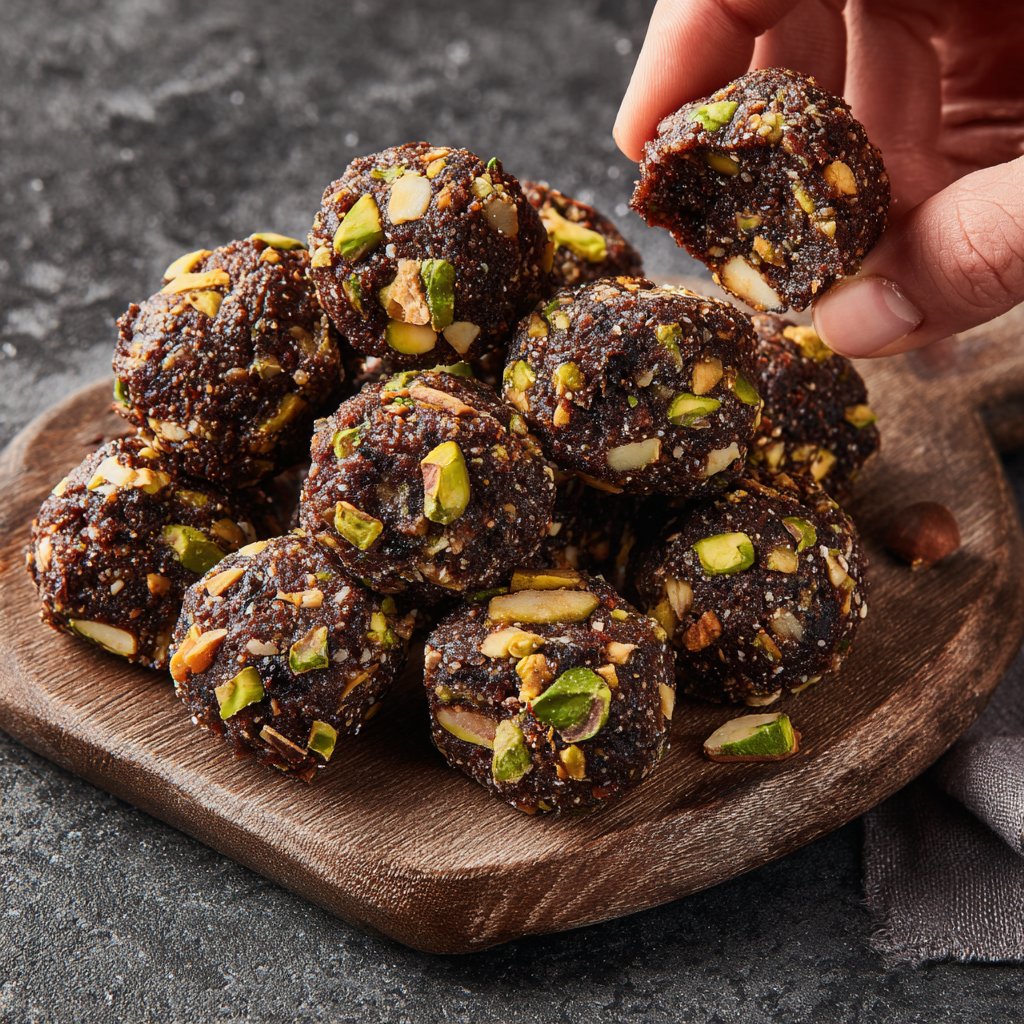 Chocolate Pistachio Almond Bites